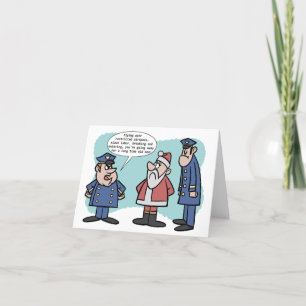 Der Weihnachtsmann in Schwierigkeiten Dankeskarte