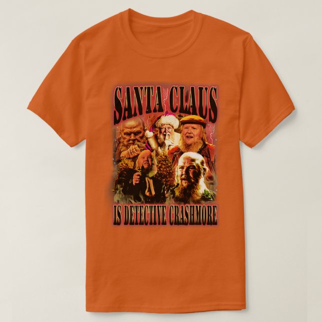 Der Weihnachtsmann ist Detektiv Crashmore T-Shirt (Design vorne)