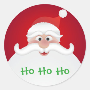 Der Weihnachtsmann ist glänzend, groß, 3 Zoll (Bla Runder Aufkleber