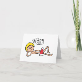 Der Weihnachtsmann ist hier Weihnachten Spaß Karte