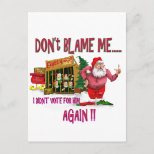 Der Weihnachtsmann ist in der Armutsgrenze Geben S Feiertagspostkarte