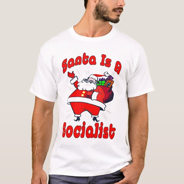Der Weihnachtsmann ist Sozialist T-Shirt (Vorderseite)
