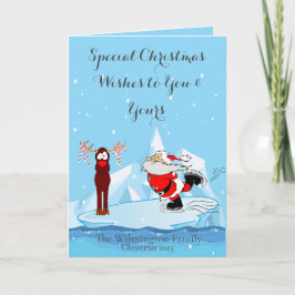 Der Weihnachtsmann kann nicht Skate Foto Weihnacht Karte