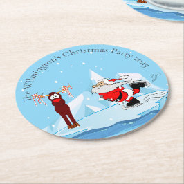 Der Weihnachtsmann kann Weihnachten Party nicht Sk Runder Pappuntersetzer