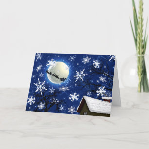 Der Weihnachtsmann kommt auf die Stadtkarte (im Fr Feiertagskarte