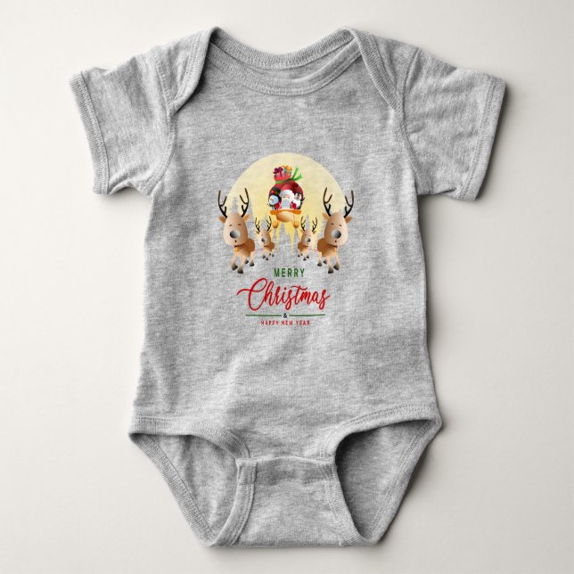 Der Weihnachtsmann kommt | Baby Strampler (Vorderseite)