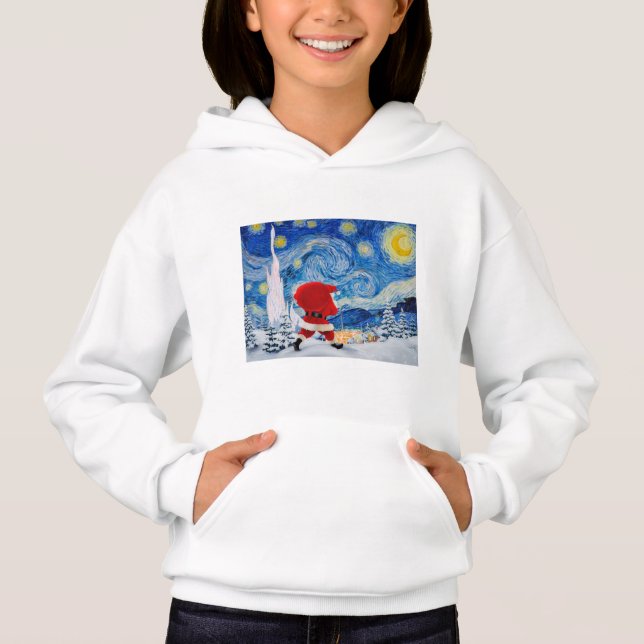Der Weihnachtsmann kommt, das Weihnachts-Sweatshir Hoodie (Vorderseite)