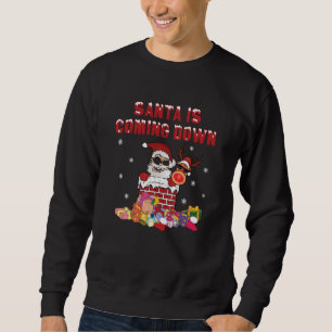 Der Weihnachtsmann kommt den Schornstein herunter Sweatshirt