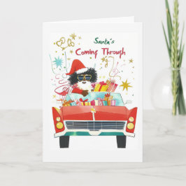 Der Weihnachtsmann kommt durch | Black Christmas G Feiertagskarte