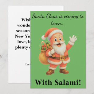 Der Weihnachtsmann kommt in die Stadt... mit Salam Feiertagskarte