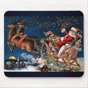 Der Weihnachtsmann kommt in die Stadt Mousepad
