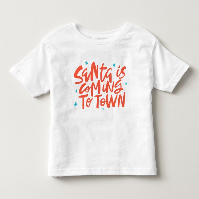 Der Weihnachtsmann kommt in die Stadtplanung Kleinkind T-shirt (Vorderseite)