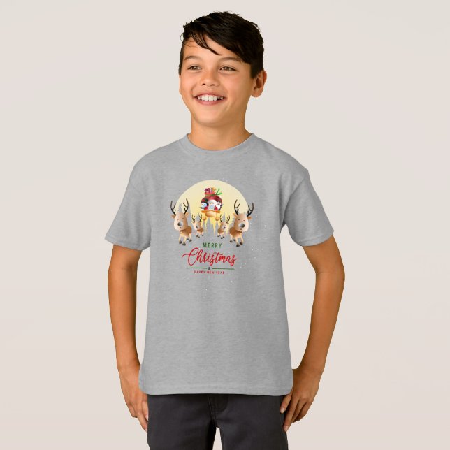 Der Weihnachtsmann kommt | Kinder T-Shirt (Vorne ganz)