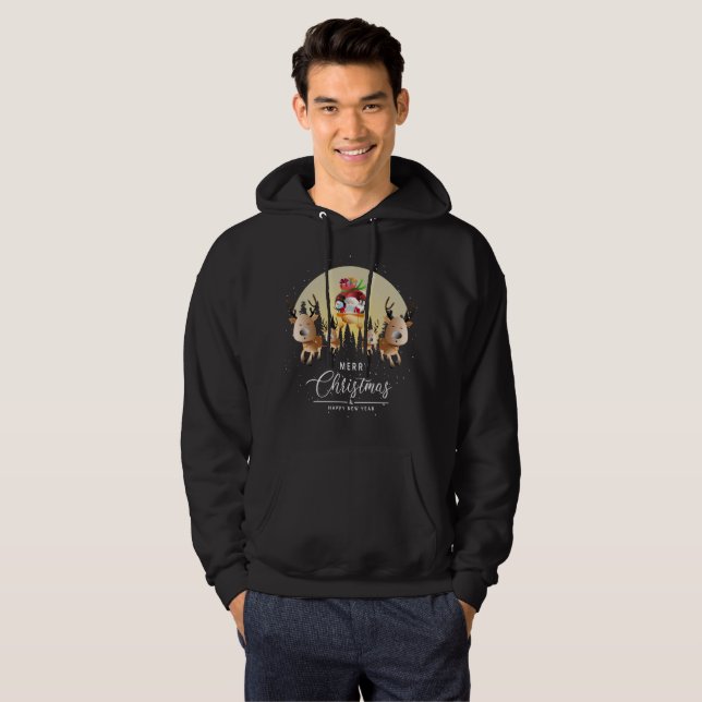 Der Weihnachtsmann kommt | Männerhoodie Hoodie (Vorne ganz)