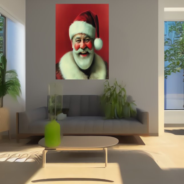 Der Weihnachtsmann lächelnd | AI Art Poster (Von Creator hochgeladen)