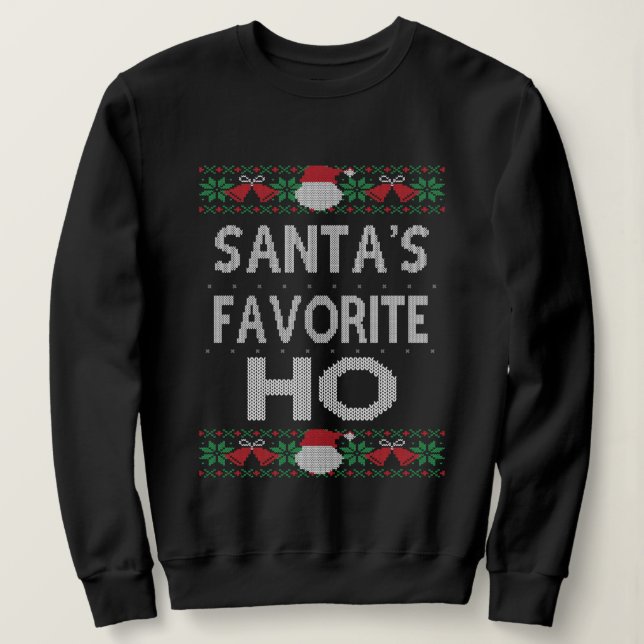 Der Weihnachtsmann liebt den Weihnachtssüßen Sweatshirt (Design vorne)