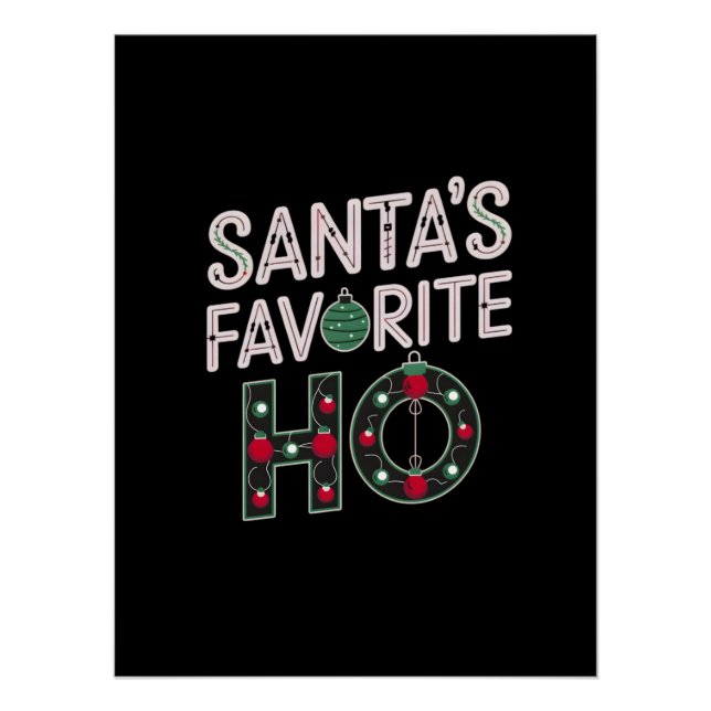 Der Weihnachtsmann liebt digitales Kunstdesign Poster (Vorderseite)