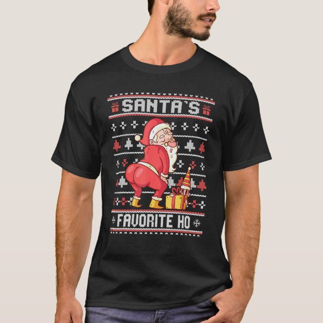 Der Weihnachtsmann liebt Ho Twerking Santa Offensi T-Shirt (Vorderseite)