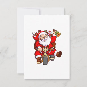 der Weihnachtsmann liefert Geschenkboxen auf einem Einladung