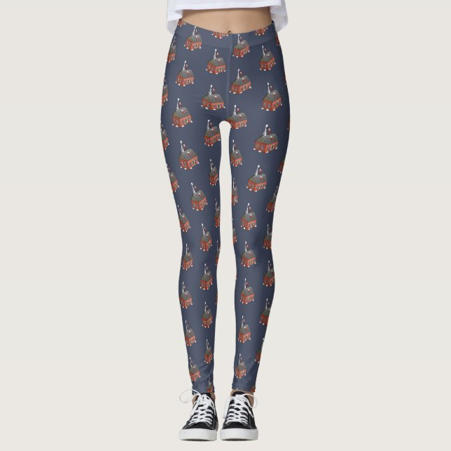 Der Weihnachtsmann liefert Geschenke Leggings (Vorderseite)