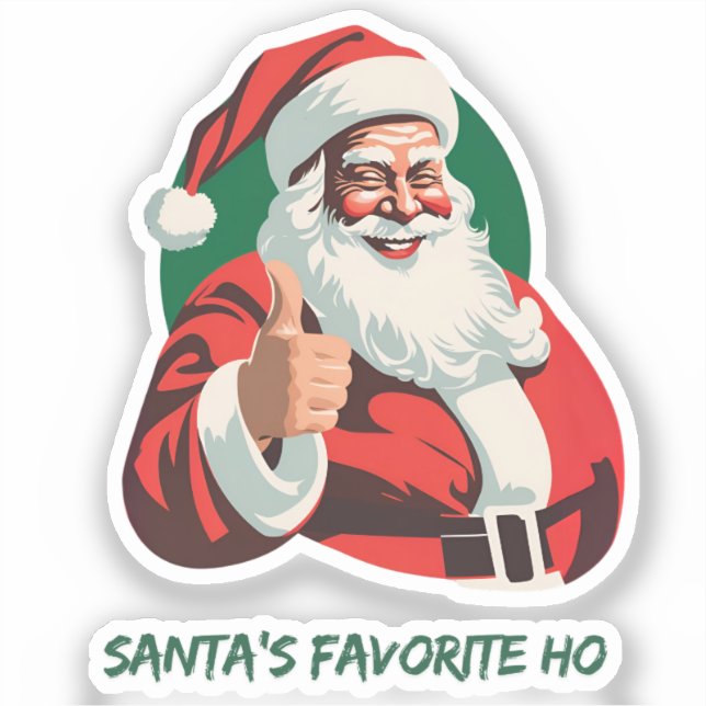 Der Weihnachtsmann macht Spaß und fröhlich Aufkleber (Vorderseite)