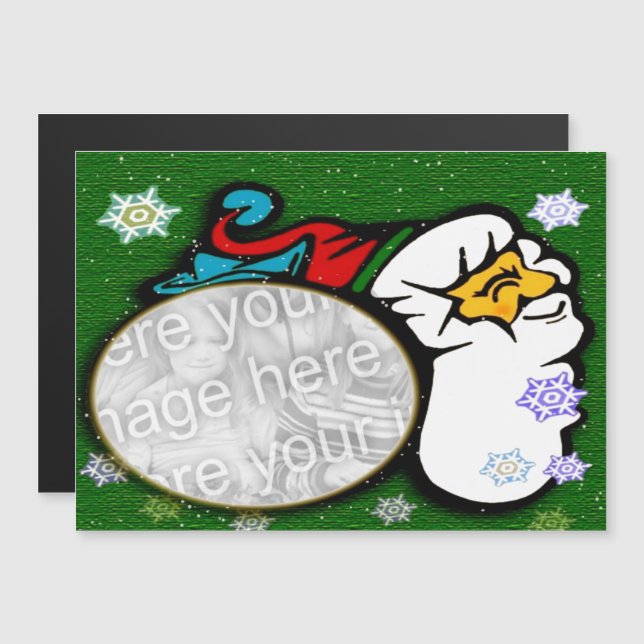 Der Weihnachtsmann Magnetkarte (Vorne/Hinten)