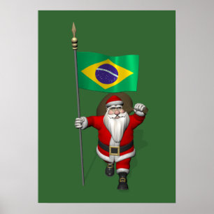 Der Weihnachtsmann mit Abtritt Brasiliens Poster