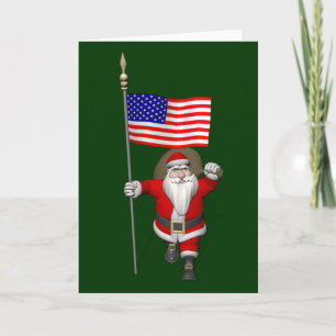 Der Weihnachtsmann mit Abtritt der USA Feiertagskarte