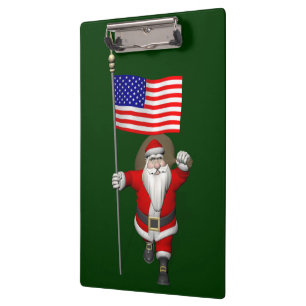Der Weihnachtsmann mit Abtritt der USA Klemmbrett