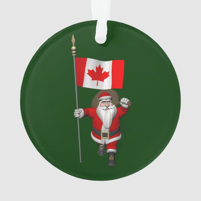 Der Weihnachtsmann mit Abtritt Kanadas Ornament (Rückseite)