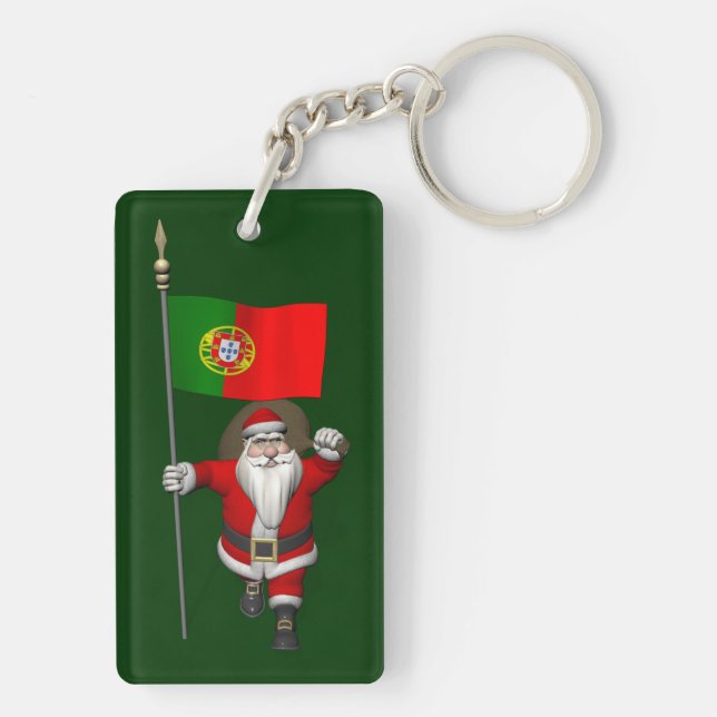 Der Weihnachtsmann mit Abtritt Portugals Schlüsselanhänger (Rückseite)