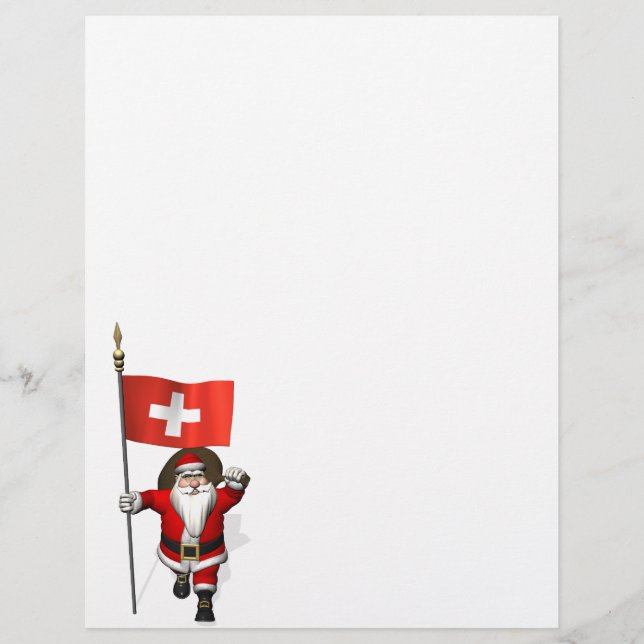 Der Weihnachtsmann mit Abzeichen der Schweiz (Vorderseite)