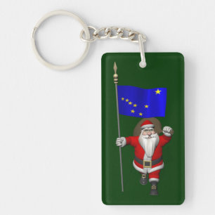 Der Weihnachtsmann mit Abzeichen von Alaska Schlüsselanhänger