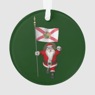 Der Weihnachtsmann mit Abzeichen von Florida Ornament