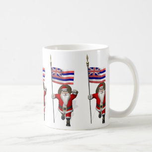Der Weihnachtsmann mit Abzeichen von Hawaii Tasse