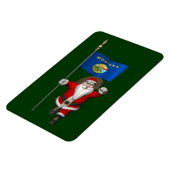 Der Weihnachtsmann mit Abzeichen von Montana Magnet (Linke Seite)