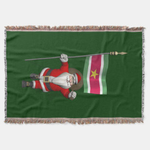 Der Weihnachtsmann mit Abzeichen von Suriname Decke