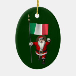 Der Weihnachtsmann mit Ausscheiden aus Italien Keramikornament
