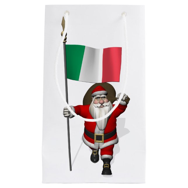 Der Weihnachtsmann mit Ausscheiden aus Italien Kleine Geschenktüte (Vorderseite)