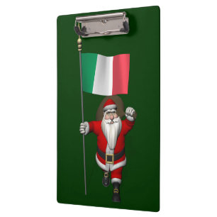 Der Weihnachtsmann mit Ausscheiden aus Italien Klemmbrett