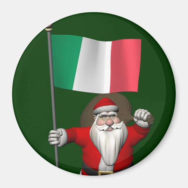 Der Weihnachtsmann mit Ausscheiden aus Italien Magnet (Vorne)