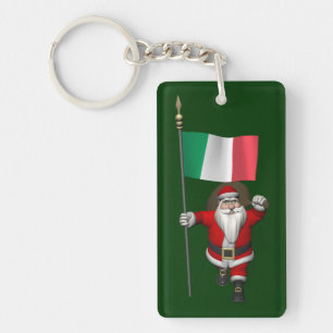 Der Weihnachtsmann mit Ausscheiden aus Italien Schlüsselanhänger