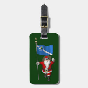 Der Weihnachtsmann mit dem Abschluss von Las Vegas Gepäckanhänger