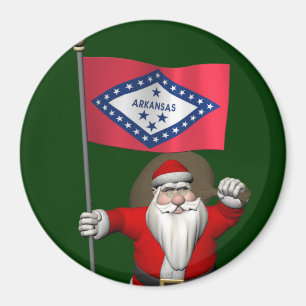 Der Weihnachtsmann mit dem Abzeichen von Arkansas Magnet