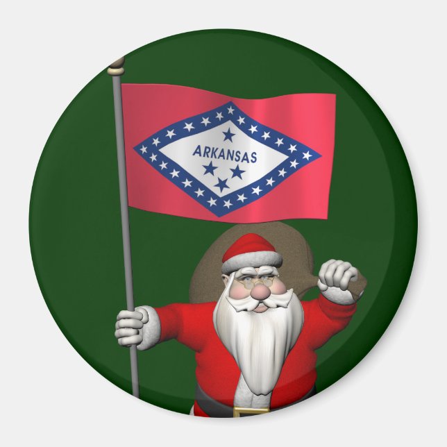 Der Weihnachtsmann mit dem Abzeichen von Arkansas Magnet (Vorne)