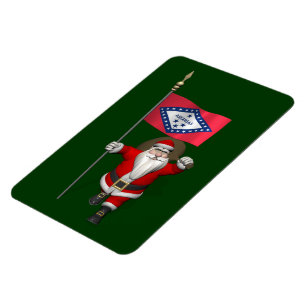 Der Weihnachtsmann mit dem Abzeichen von Arkansas Magnet