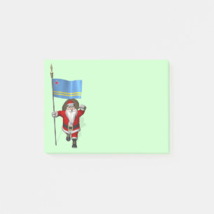 Der Weihnachtsmann mit dem Abzeichen von Aruba Post-it Klebezettel