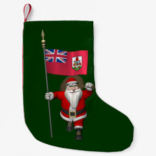 Der Weihnachtsmann mit dem Abzeichen von Bermuda Kleiner Weihnachtsstrumpf