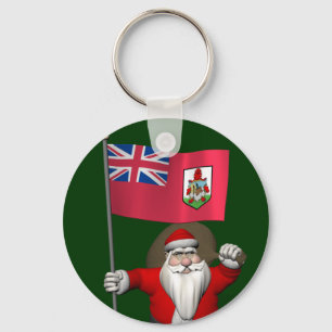 Der Weihnachtsmann mit dem Abzeichen von Bermuda Schlüsselanhänger