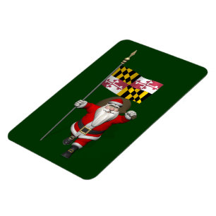 Der Weihnachtsmann mit dem Abzeichen von Maryland Magnet